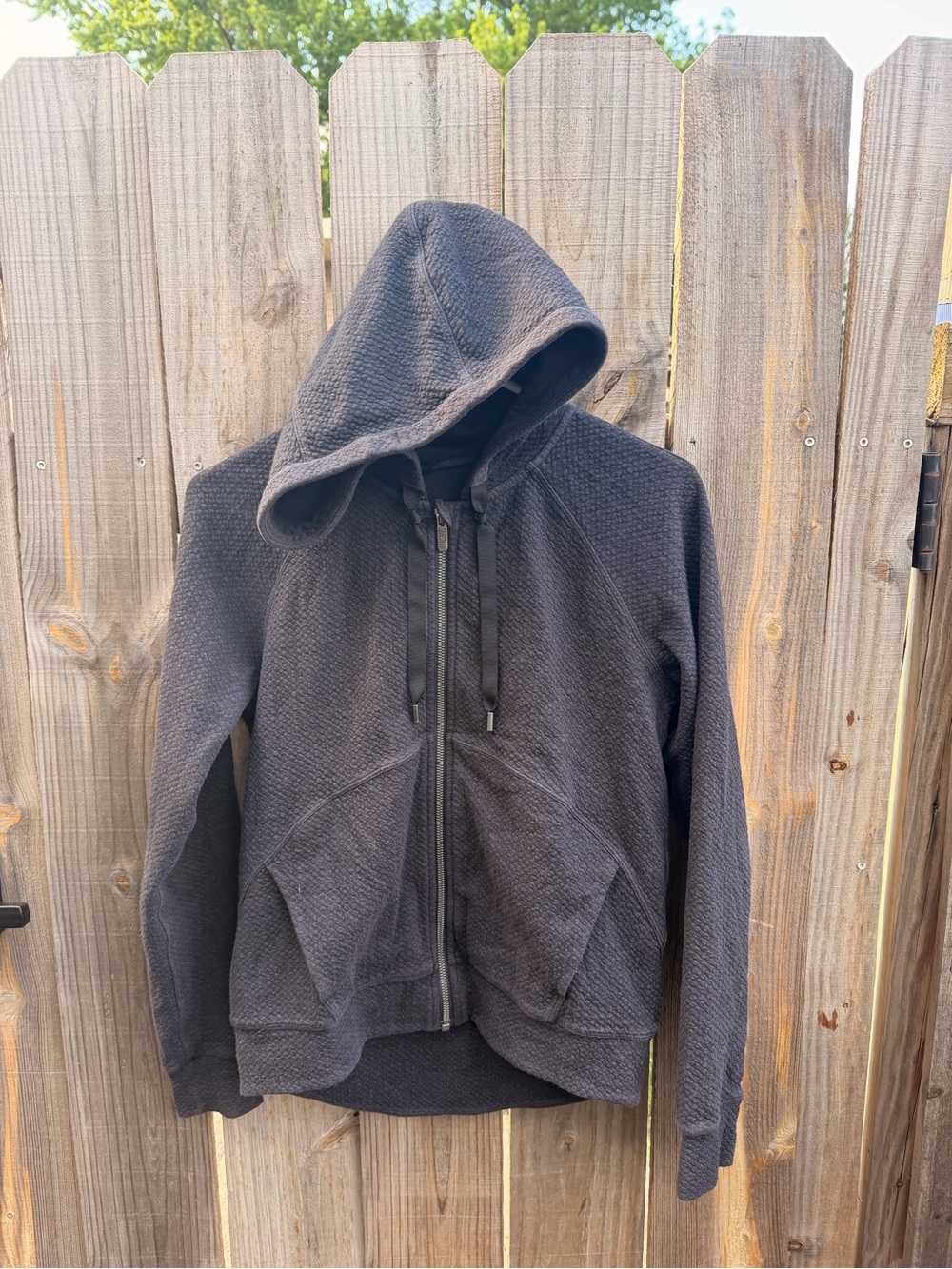Lululemon Catch A Moment Zip Hoodie Heathered Core Black Size 6